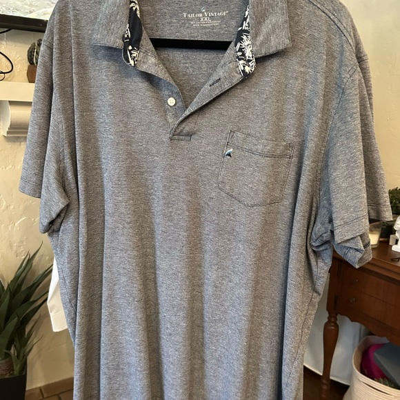Tailor Vintage Heather Gray Polo Shirt - Picture 1 of 2